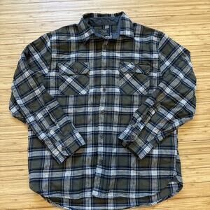 Jachs Heritage Flannel Gorpcore Mens Plaid Shirt Button Up Multi Color Sz XL